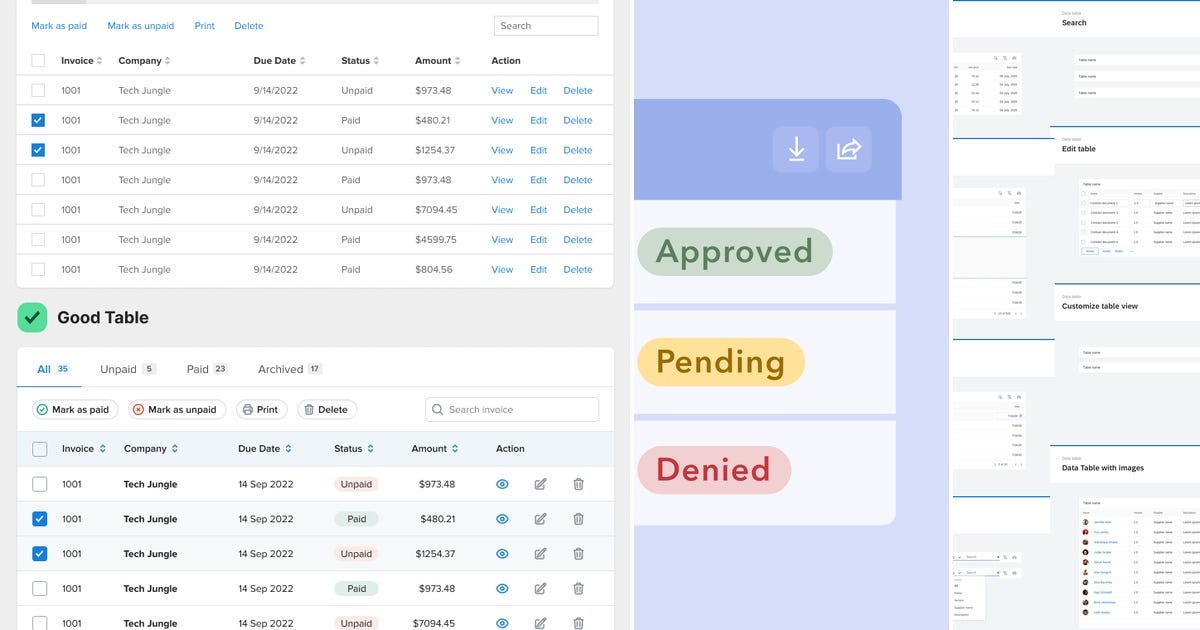 List: Tables UX | Curated by Olga Golubeva | Medium image.