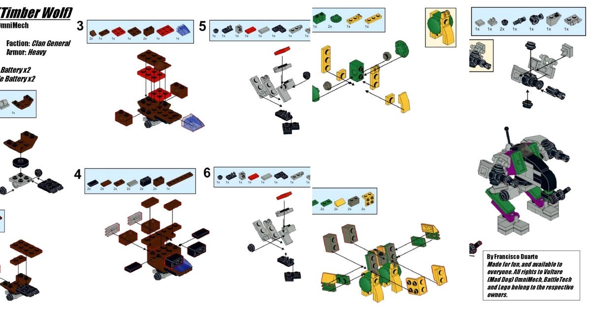 Battletech Lego List: Francisco Lego Battletech Jade Falcon Clan mechs | Curated by ...