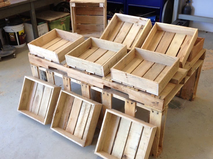 Wood crates & bins for farmer's market and vegetable storage / transport |  by New Farmer, QC | new farmer | Medium