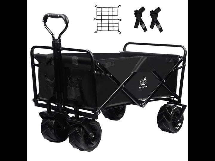 SKYSHALO Beach Fishing Cart Fishing Trolley 200 lbs with Balloon Tires for  Sand 