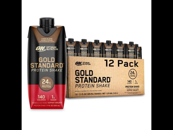 Optimum Nutrition Gold Standard Protein, Ready to Drink Shake, Chocolate, 4  Pk 