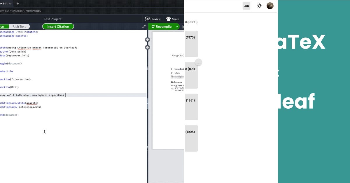 List Overleaf, LaTeX, BibTeX Curated by BibTeX Medium