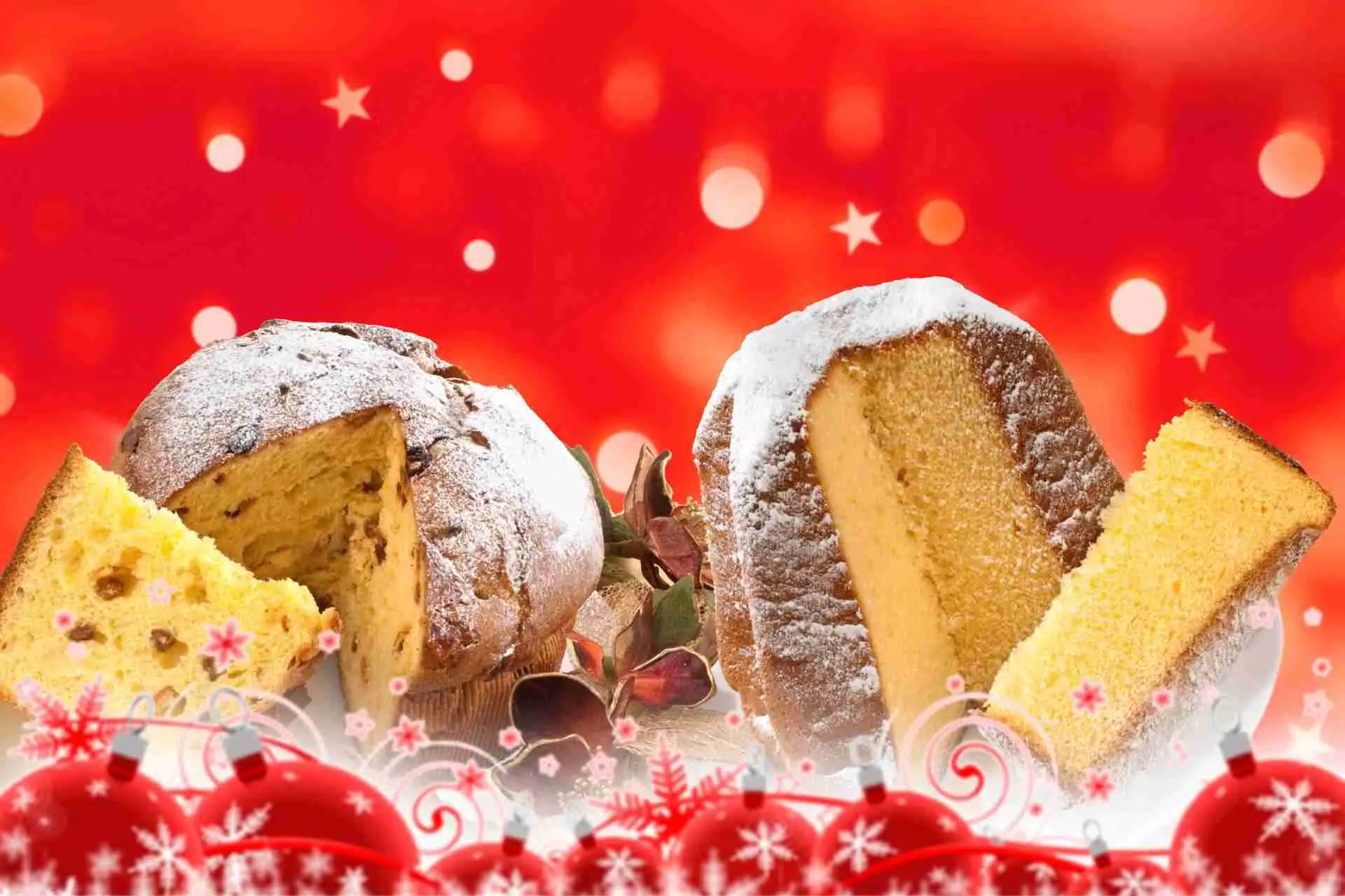 Christmas Cakes: Italian panettone and pandoro