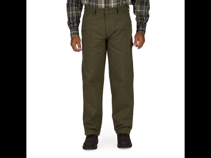 Smith's Workwear Men's Black Olive Canvas Cargo Work Pants (36 X 32) in the  Work Pants department at