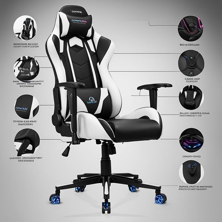 Dowinx Gaming Chair Breathable Fabric Computer Chair with Pocket