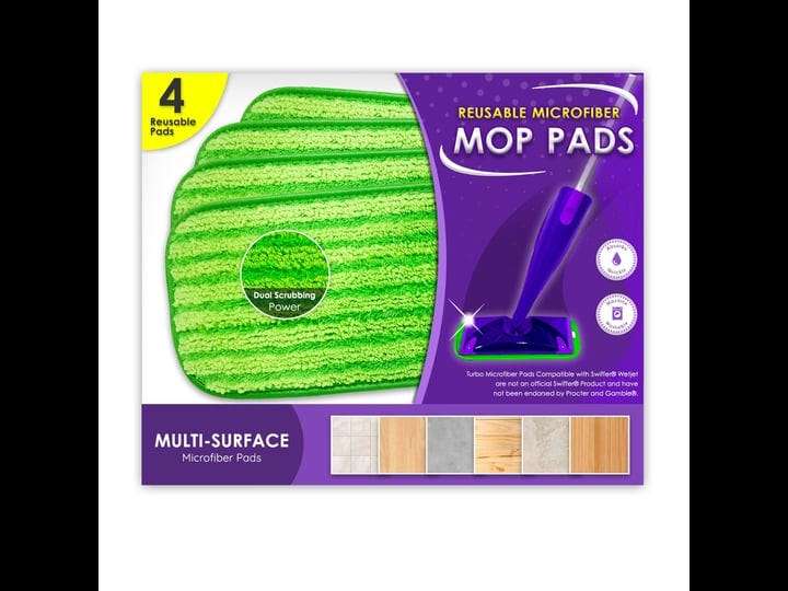 VanDuck X-Large Reusable 100 Cotton Mop Pads Compatible with