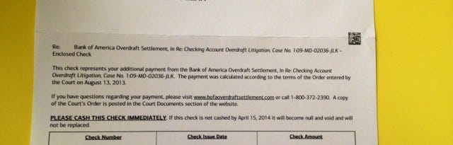 I Made $25.24 From the Bank of America Overdraft Settlement | by