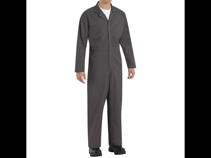 Toptie Men's Action Back Coverall with Zipper Pockets, Gray