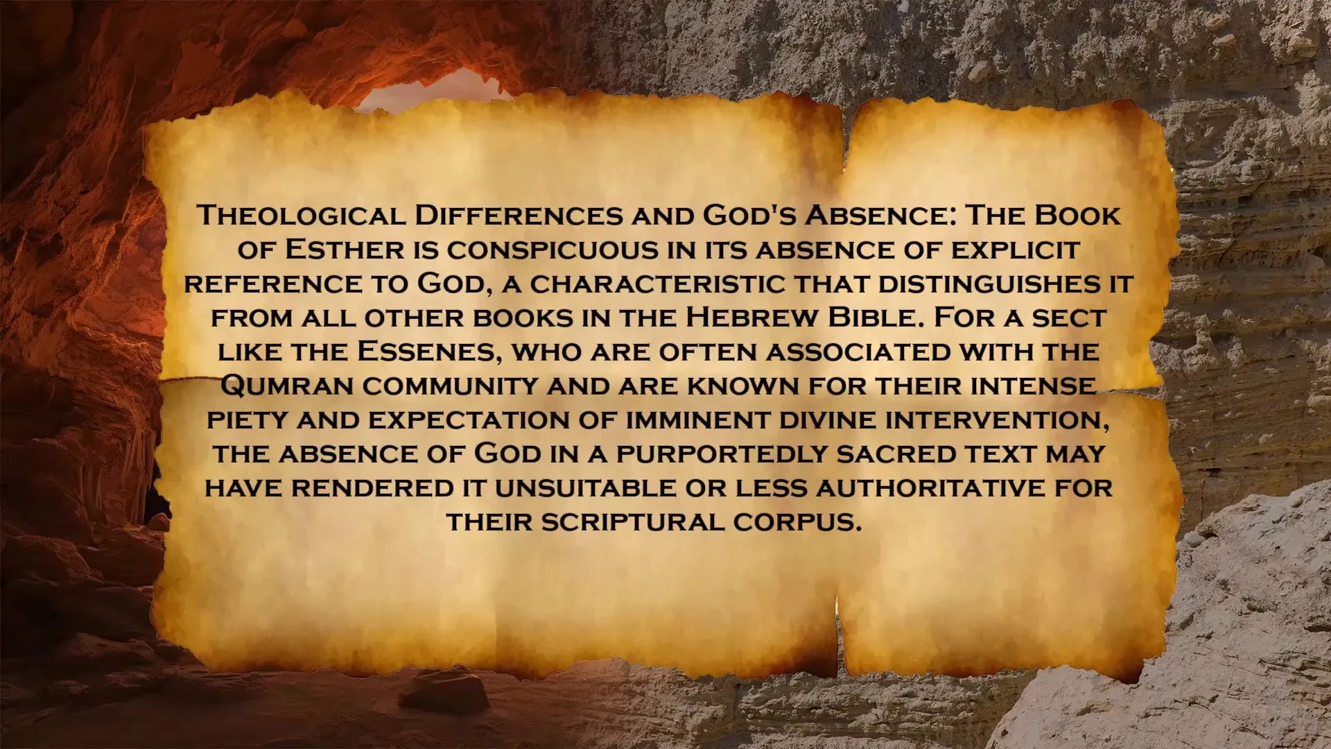 The Book of Esther's absence of references to God