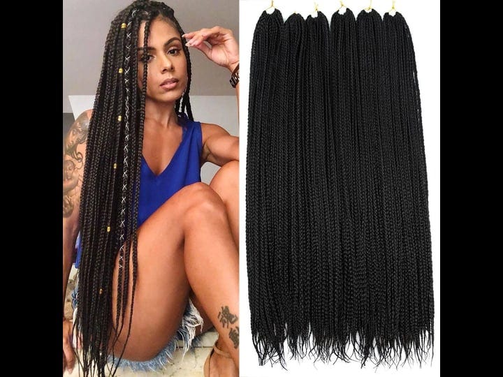 14 Inch 6 Packs Boho Box Braids Crochet Hair with Curly Ends - Synthet –  Pure Hair Gaze