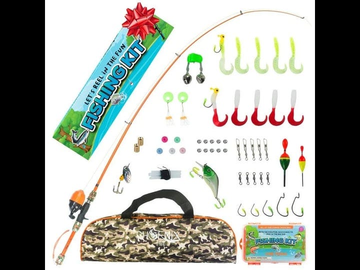  DaddyGoFish Kids Fishing Pole - Rod Reel Combo