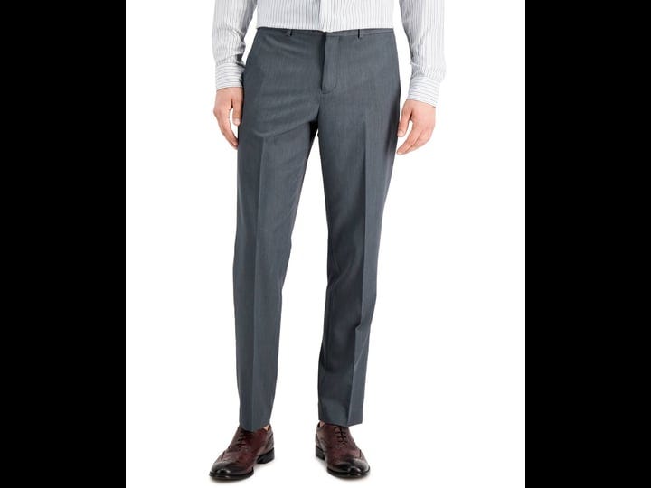 Perry Ellis Premium Tailored Flat Front Glen Plaid Pattern Dress Pants