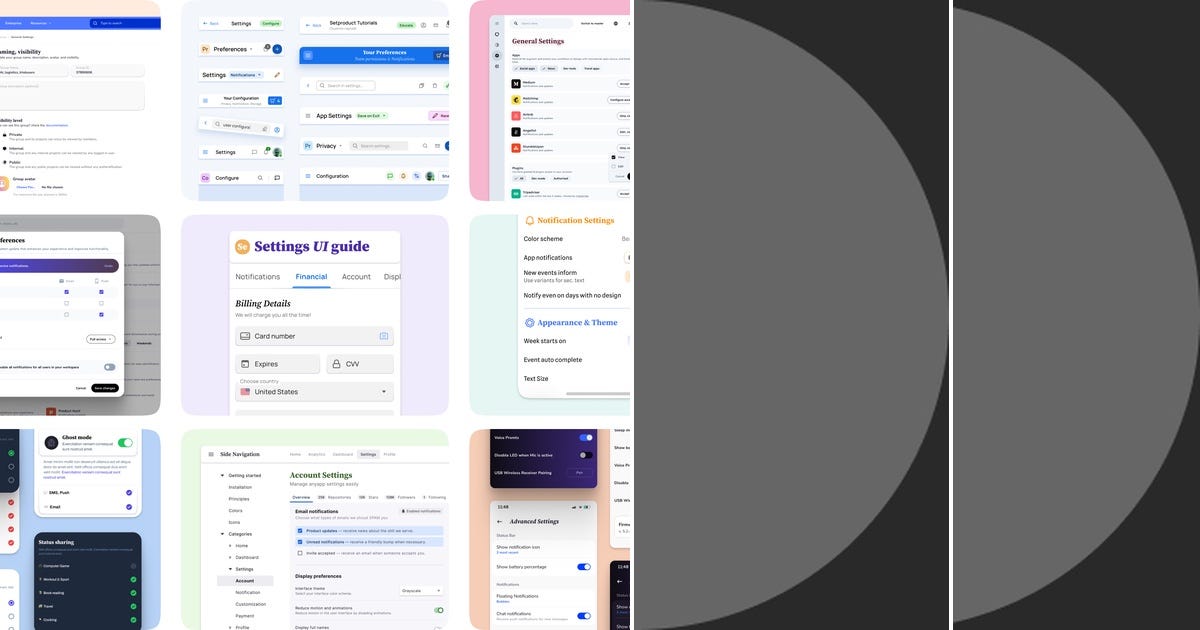 List: settings UI | Curated by Peter Yde Honoré Jensen | Medium