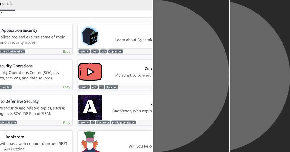 List: TryHackMe | Curated by T | Medium
