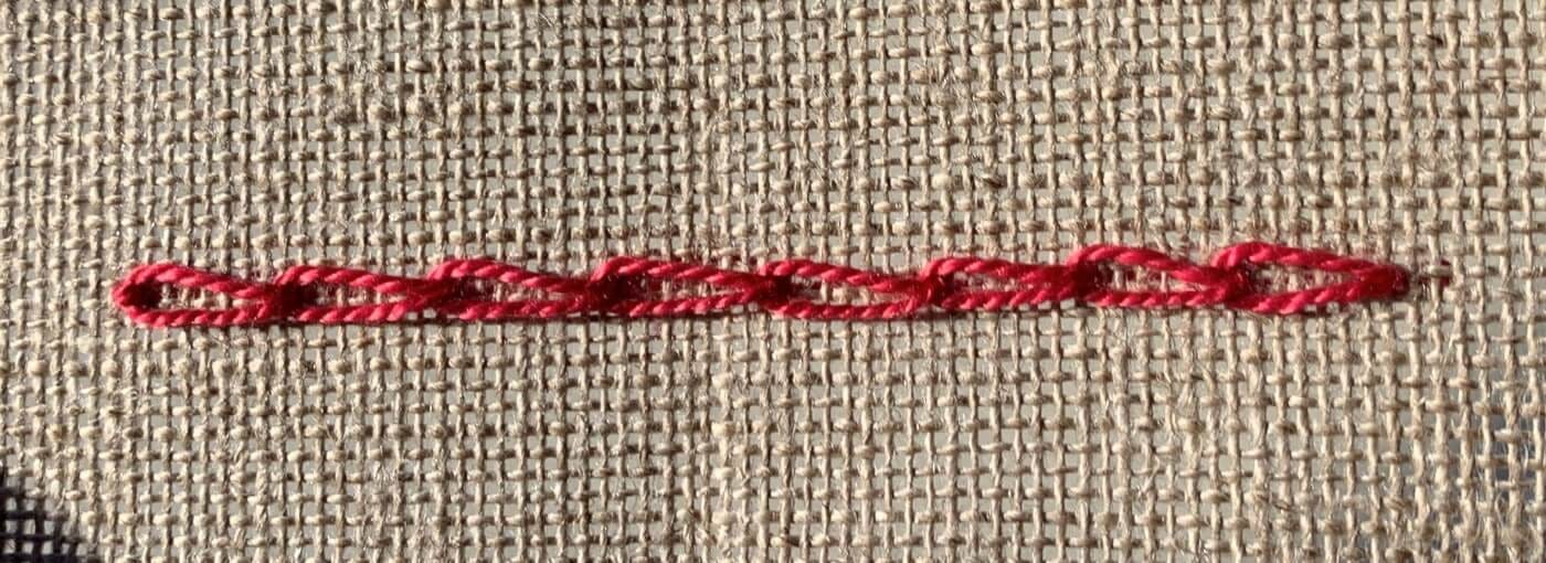 Chain stitch demonstration
