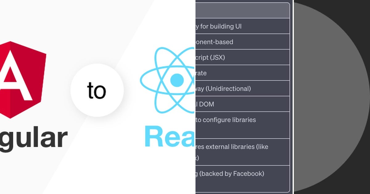 List: Angular to React - Mastering the Transition | Curated by Chandra ...