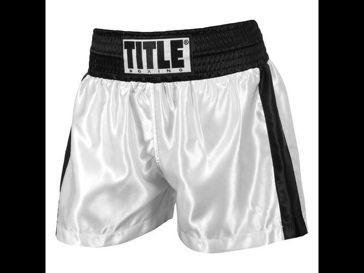  Title Professional Boxing Trunks, Black, Medium