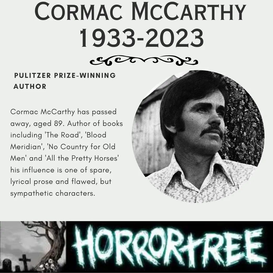 Cormac McCarthy, Pulitzer Prize-winning American novelist, dies at