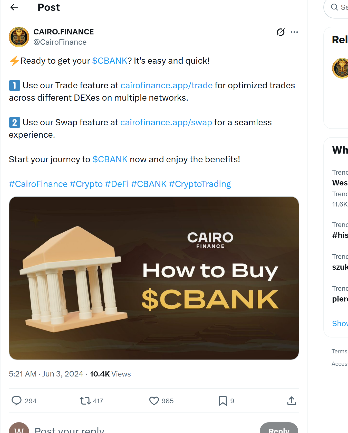 Stake $CBANK 🌟 — Cairo Bank Staking — 79% APR, Rewards & Setup —  [Step-By-Step Guide] | by CAIRO.FINANCE | Jan, 2026 | Medium