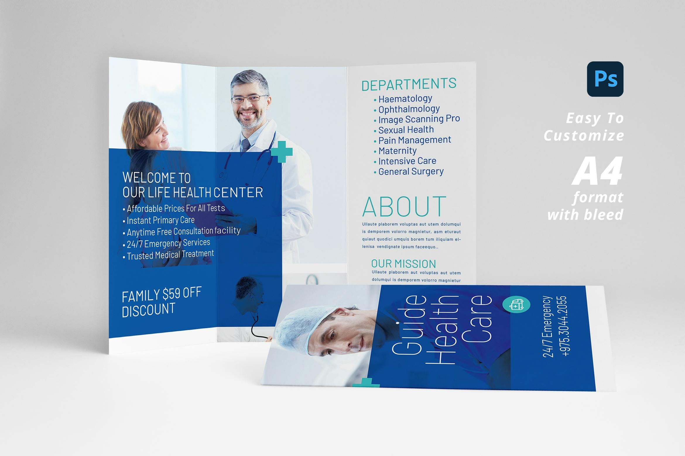 Medical Trifold Brochure Print Templates Graphic Templates by