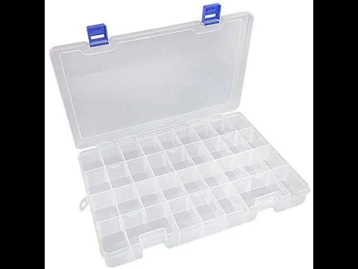  Qualsen 4 Pack Plastic Compartment Box with Adjustable