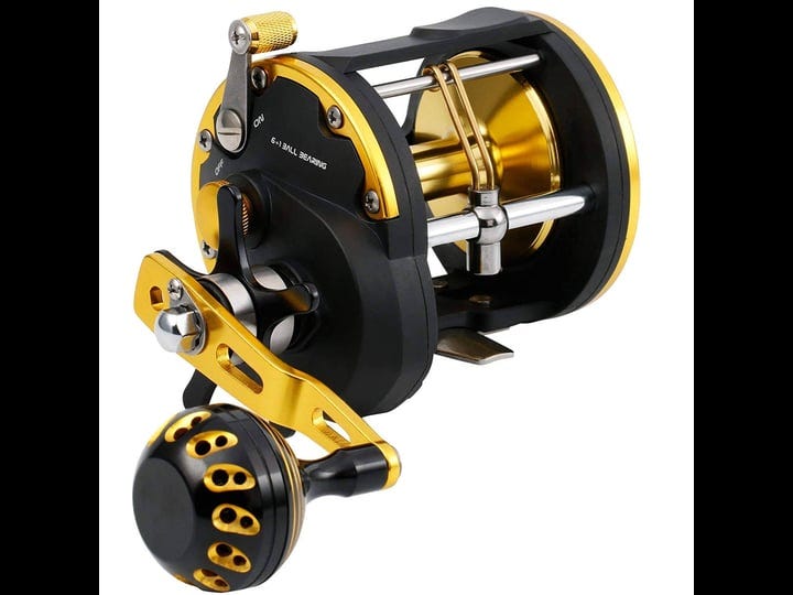 Sougayilang High Strength Trolling Fishing Reel - 6+1 BB, 4.1:1 Gear Ratio,  Right Hand Retrieve, Saltwater Resistant