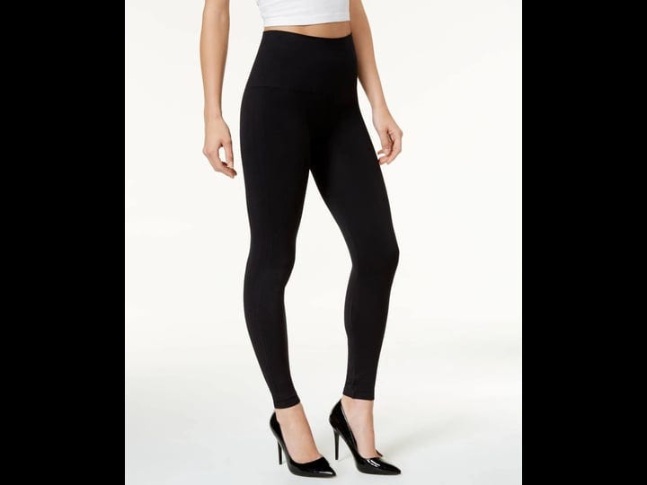 Spanx Look At Me Legging Solid Black Seamless Shapewear Women's Size Large