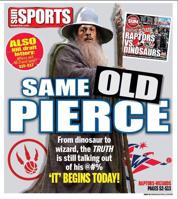 Wizards' Paul Pierce taunts Toronto with Game of Thrones, Drake
