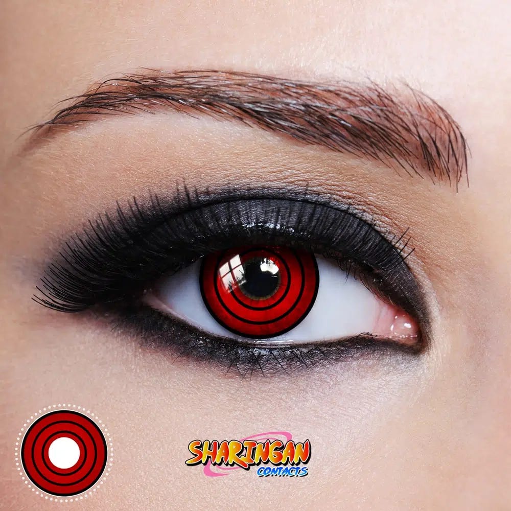 Lentes de contacto Rinnegan Sharingan rojo de Naruto Momoshiki