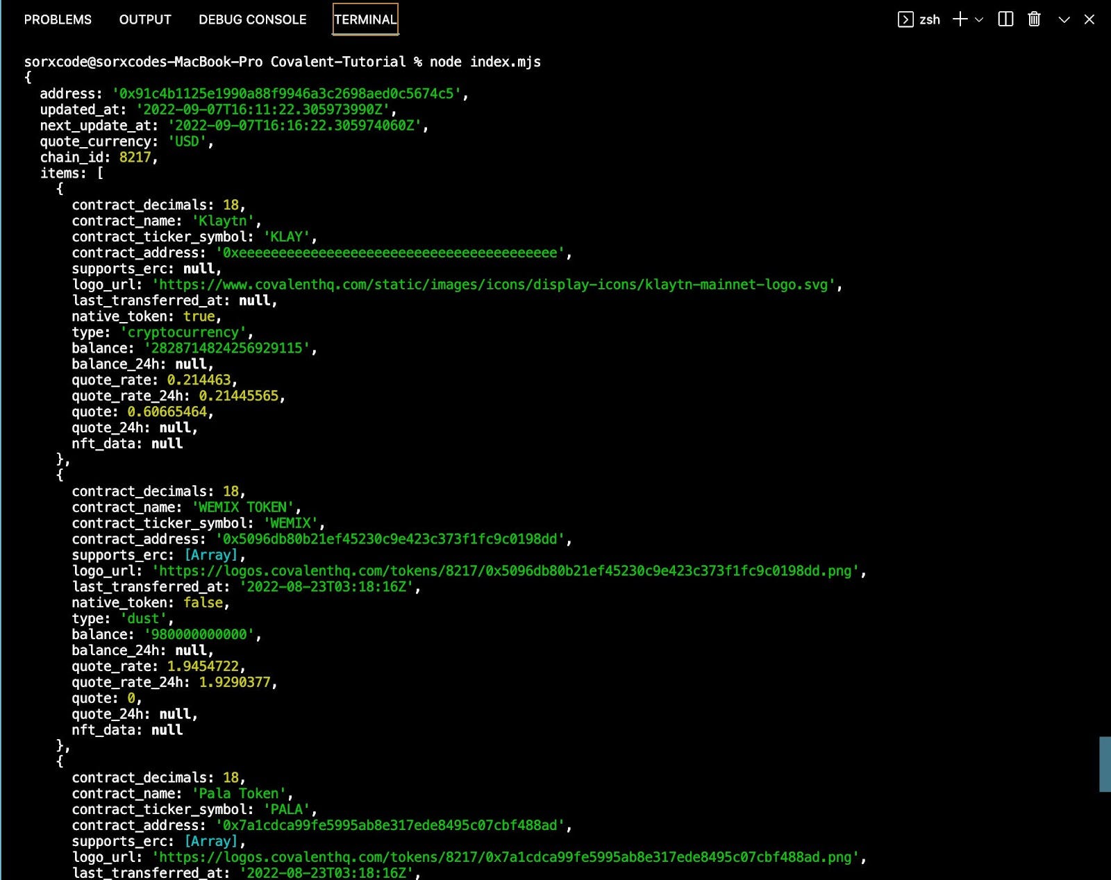 Getting Token Balance using Covalent | by Klaytn | Klaytn | Medium
