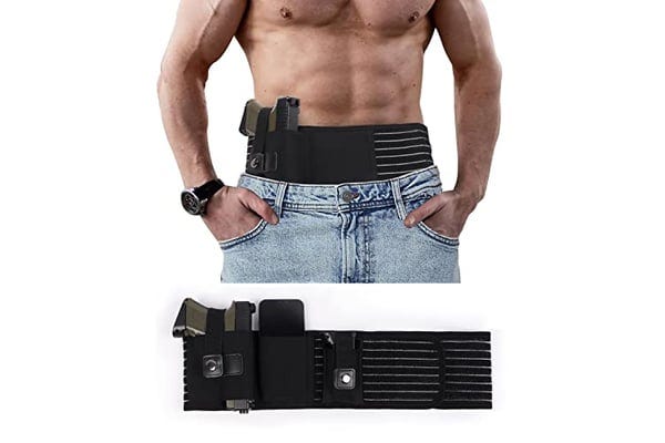  Accmor Belly Band Holster for Concealed Carry, Elastic  Breathable Waistband Gun Holster for Women Men, Right and Left Hand Draw :  Sports & Outdoors