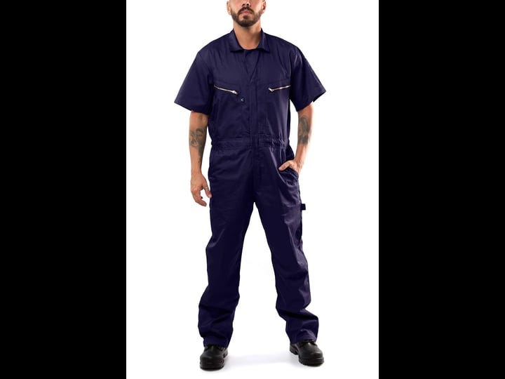 Kolossus Coveralls for Men Short Sleeve – Blended – Zippered – Pockets –  Jumpsuit for men