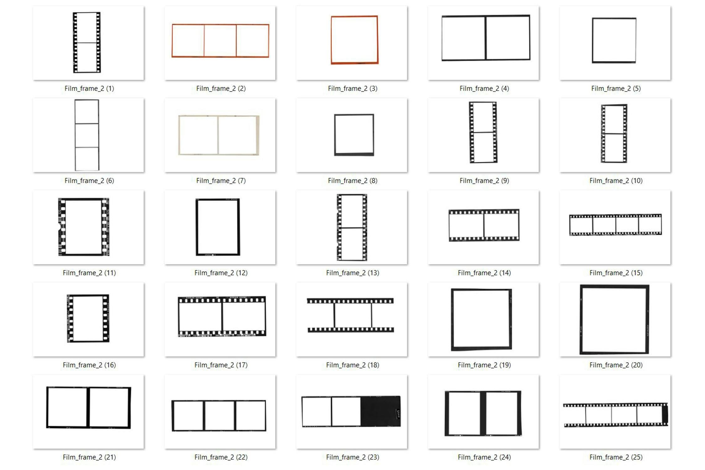 60 ANALOG FILM FRAME Negative Film Frames Kit, Insta Film, Film Negative  Border, Film Strip, Kodak Borders 35mm Borders, Film Frame 