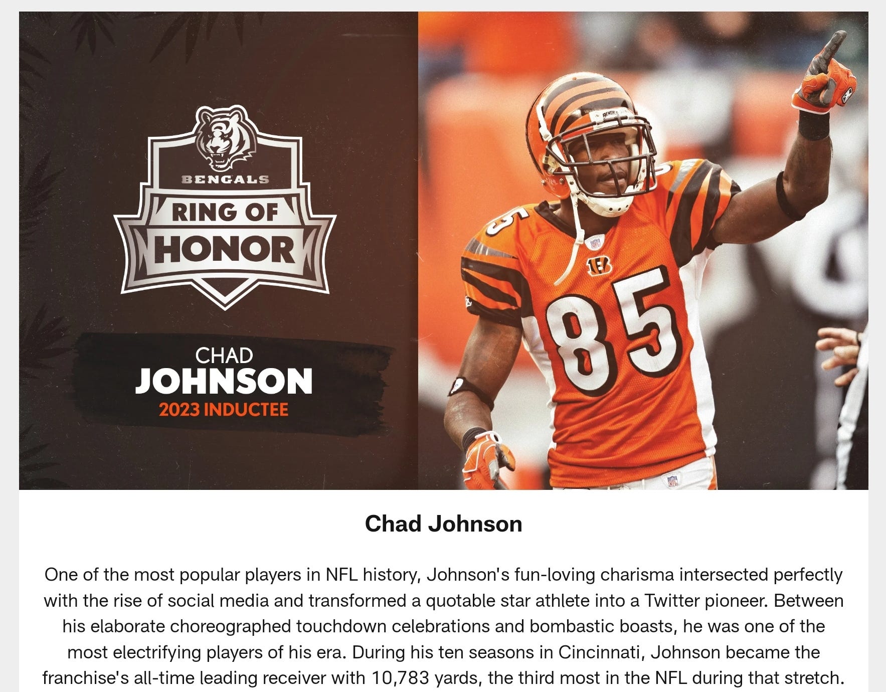 For now, Chad Johnson can't wear Ocho Cinco