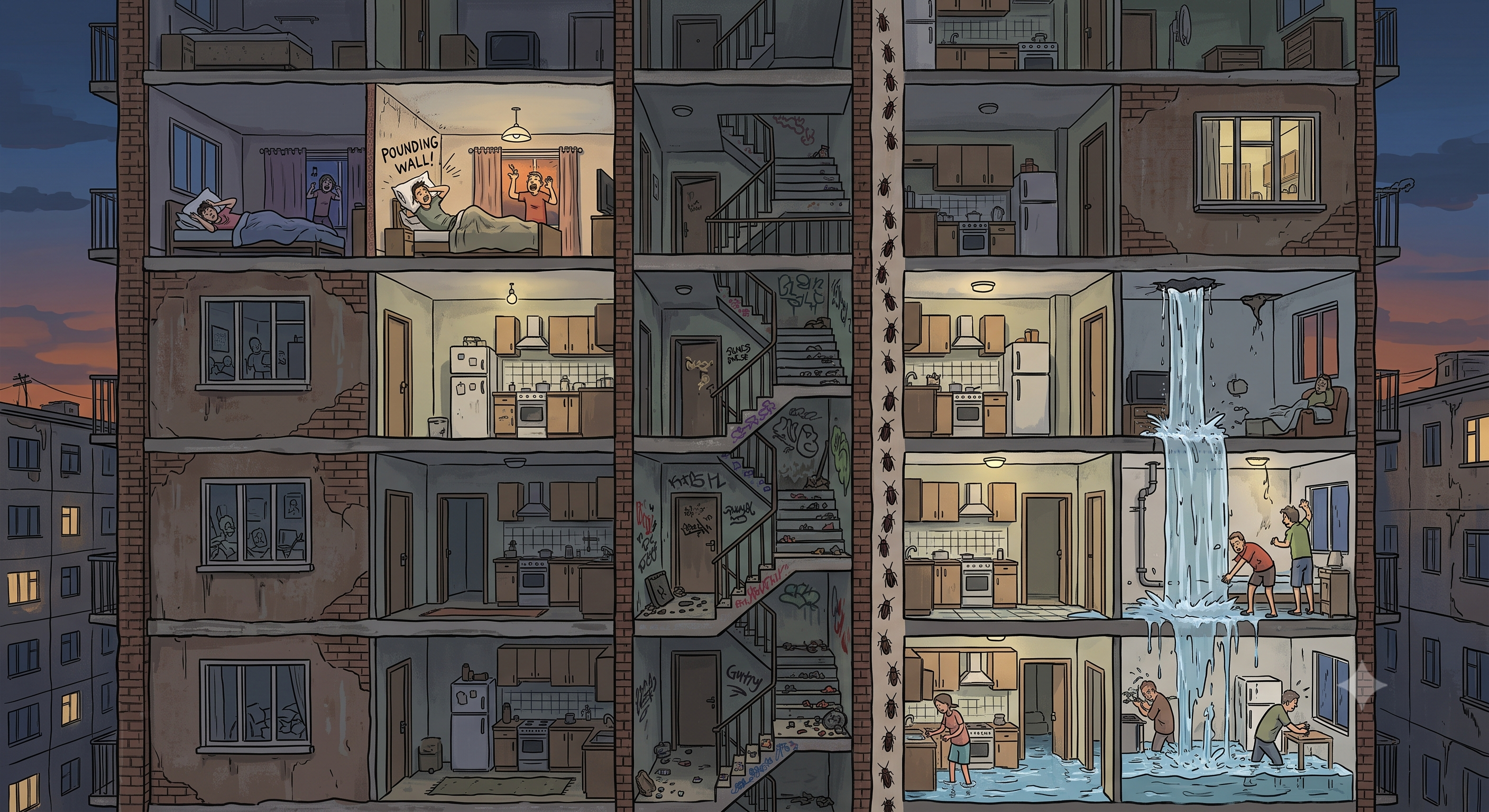 The apartment building
