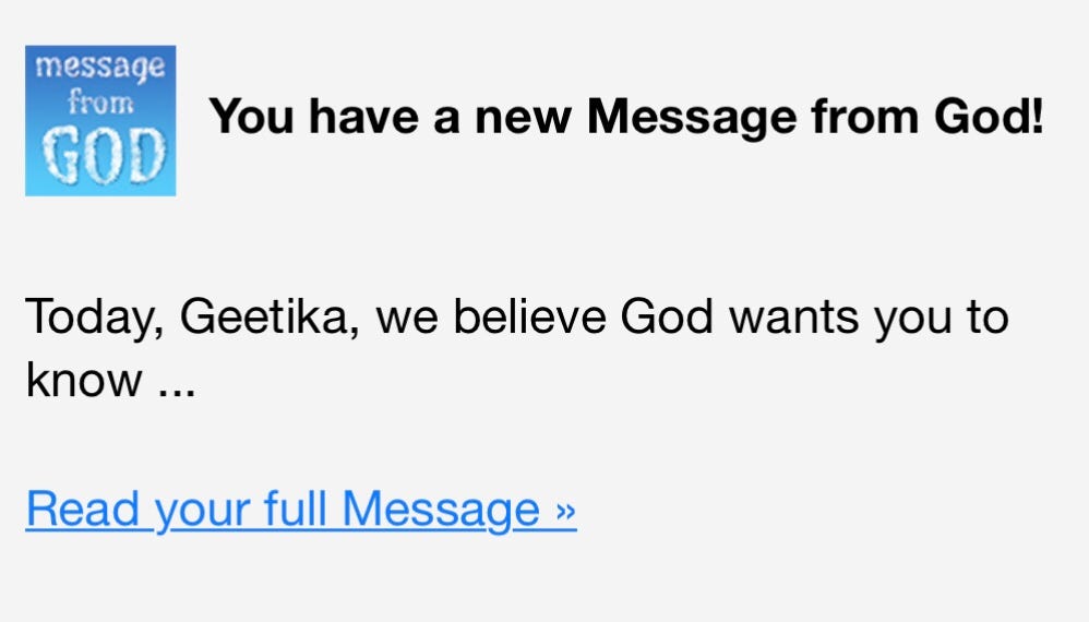 latest message from god