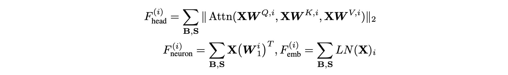 Summation B,S refers to aggregation along the batch and sequence dimensions