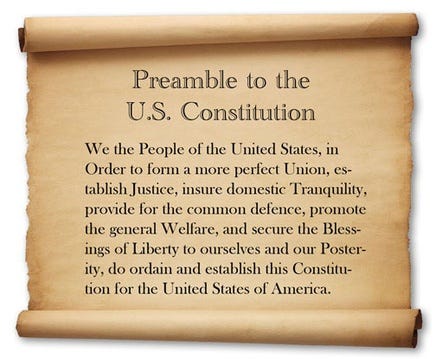 The Preamble to the Constitution of the United States of America, by  Pamela Hilliard Owens