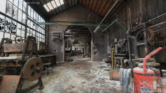 Point cloud of an abandoned wool factory combining terrestrial laser scanning and photogrammetry