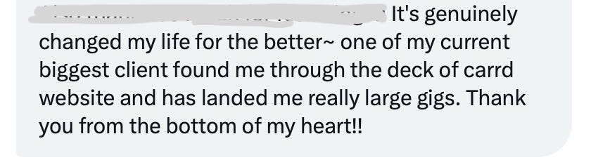 Some happy feedback from the owner of a site I listed