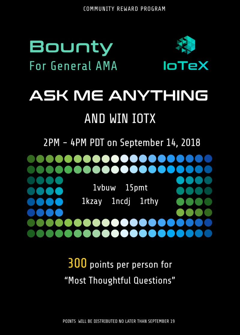 IoTeX общая AMA— 14 сентября , 2018 | by IoTeX_Russian | Medium