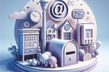 Contact options like email and mail on a CV combined