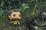 A Captain Kirk figure in the grass