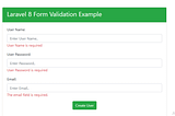 Laravel 8.0 Form Validation Example