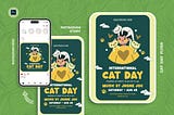 Fort Cat Day Flyer Template