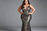 Metallic-Plus-Size-Dress-1