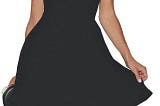 Black Twist Back Skater Dress with Cutouts | Image
