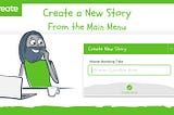 How to Create a New Story From the Main Menu in SoCreate Screenwriting Software