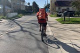 Joe riding a bike in St. Augustine