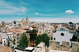 Afternoon sky over an European-style city